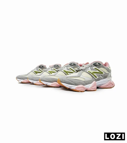 کفش کتانی زنانه طوسی لیمویی صورتی NEW BALANCE 9060