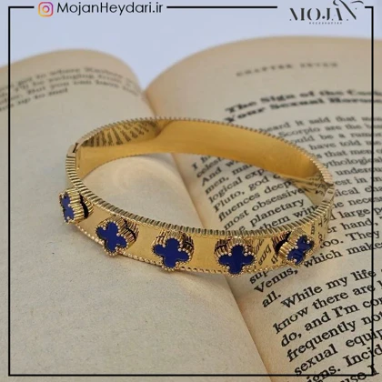 بنگل ونکلیف صدفی آبکاری طلا کدbn97