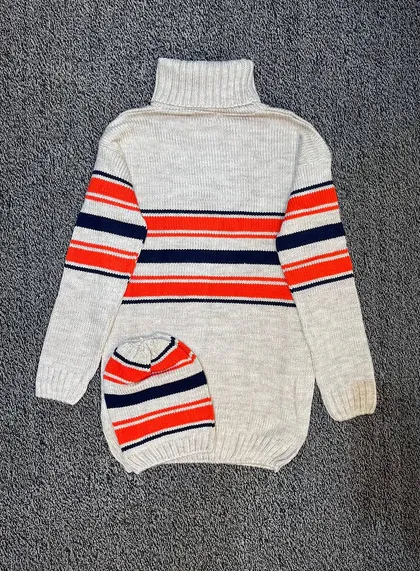 تونیک بافت با کلاه تیارا کد 7366