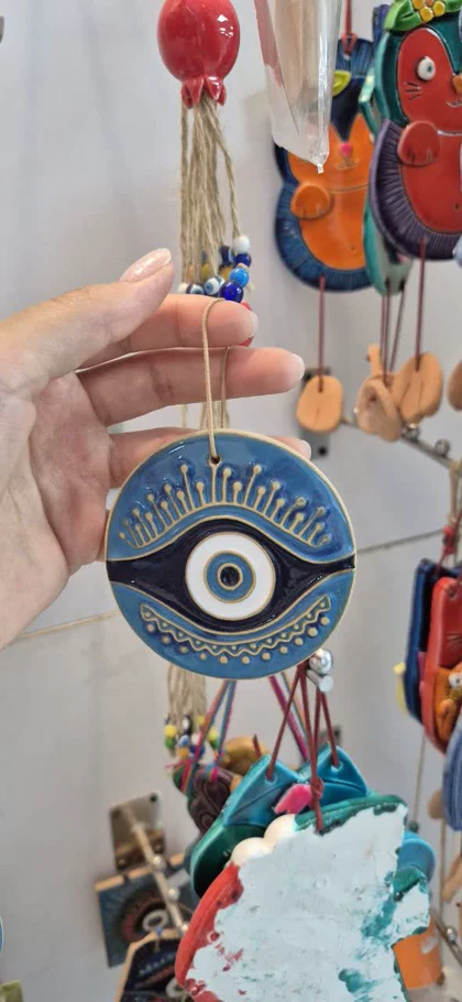 آویز گرد رنگی چشم نظر