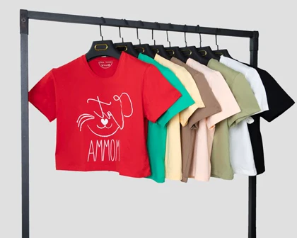 کراپ تیشرت زنانه سوپرنخ مدل AMMOM