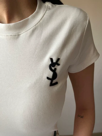 تیشرت YSL کد 232 سفید