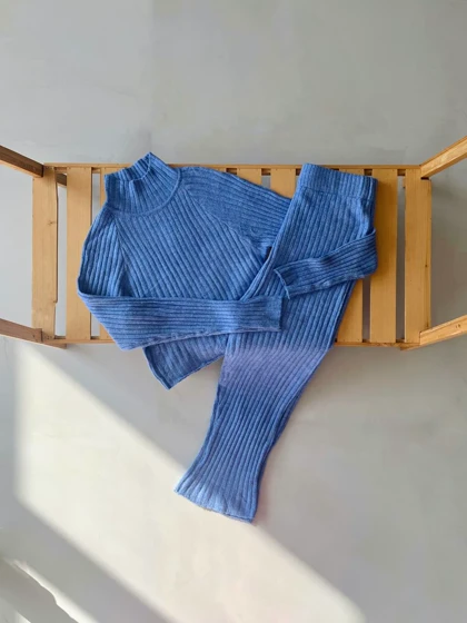 بلوز شلوار بافت زارا - کد 952