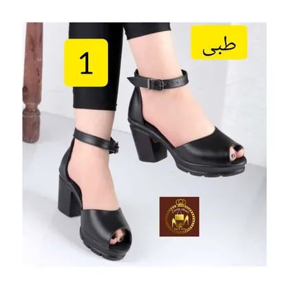 صندل زنانه طبی اداری و مجلسی پاشنه‌دار جلو باز درنا