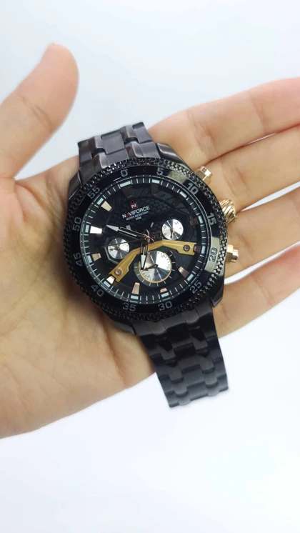 ساعت مچی مردانه نیوی فورس Naviforce 9222 سه موتور فعال فول تایم