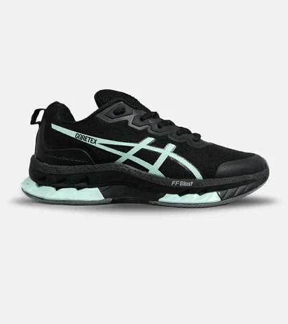کفش کتانی مردانه مشکی سبز ASICS GORETEX