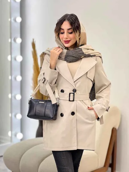 بارانی چهار دکمه آستین بند دار