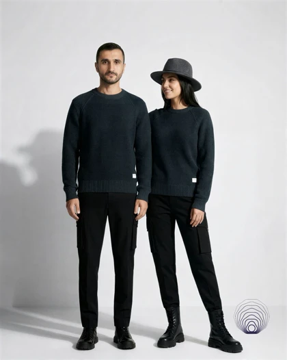 پلیور بافت سبز تیره یونیسکس Jack & Jones