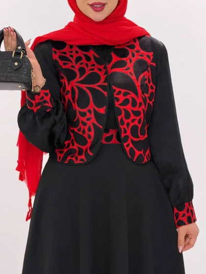 3898-ست سه تیکه مخمل انار