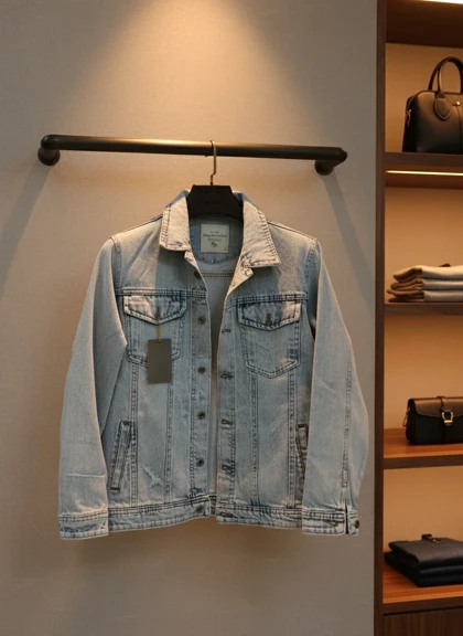 کت جین یخی سنگشو قواره باکسی کد KYSOD19 استایل گرم برای روزهای سرد