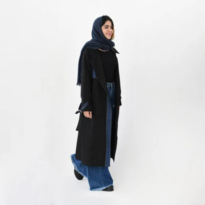 ترنچ کت بلند ترکیبی کد 809