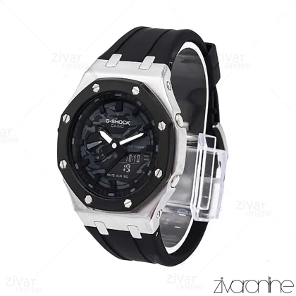 ساعت جی شاک GMA2100 مردانه سیلور مشکی چریکی 106106