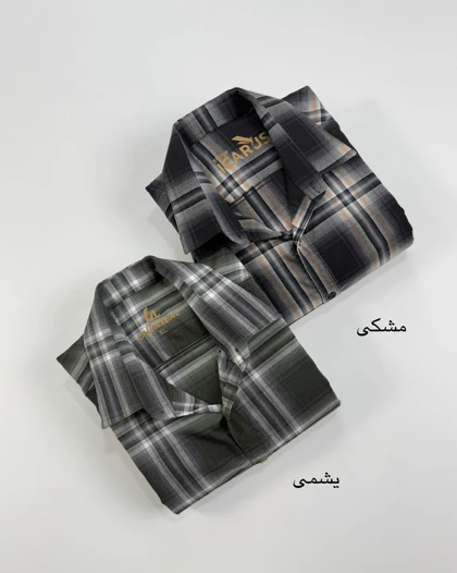 پیراهن چهارخانه آستین بلند مردانه کد 1665