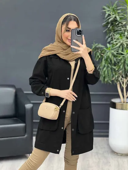 مانتو لینن رنگی سر شانه پاگن
