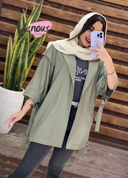 مانتو پانچ آستین حلقه
