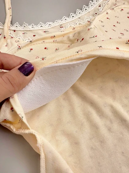 نیم‌تنه کاپ‌دار گل ریز دخترونه کد 3977