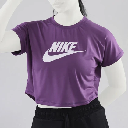کراپ آستین کوتاه ورزشی زنانه نایک مدل VHD-3C337 بنفش