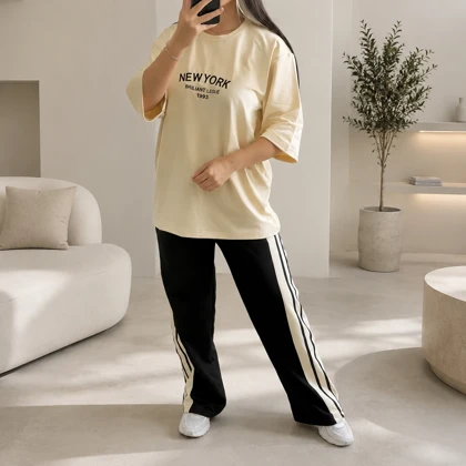 ست تیشرت و شلوار زنانه مدل wcs067