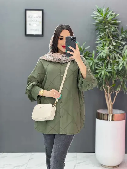 مانتو شومیزی لوزی دوزی