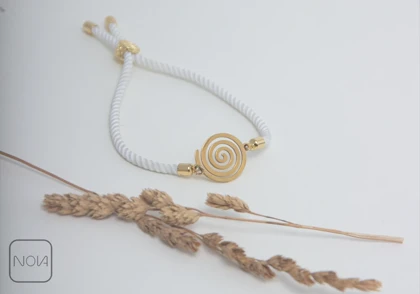 دستبند استیل بافت مارپیچ