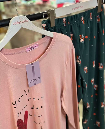 بلوز و شلوار سایز بزرگ نخ پنبه سکسن کد40823