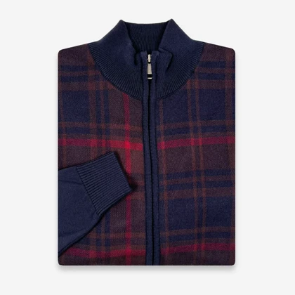 ژاکت تمام زیپ بربری bur44