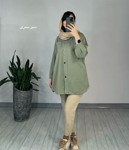 مانتو کتان کاغذی کارن