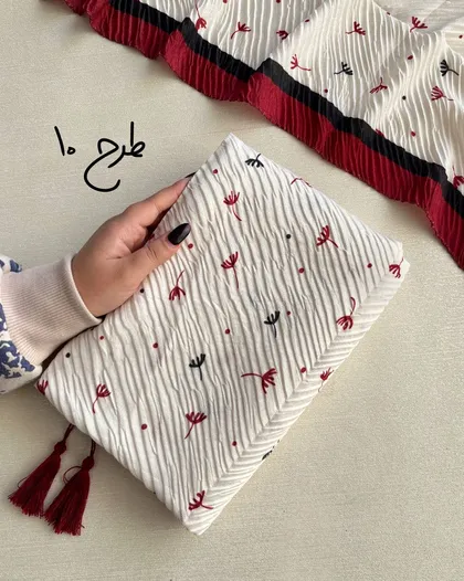 شال پلیسه زرشکی 3980