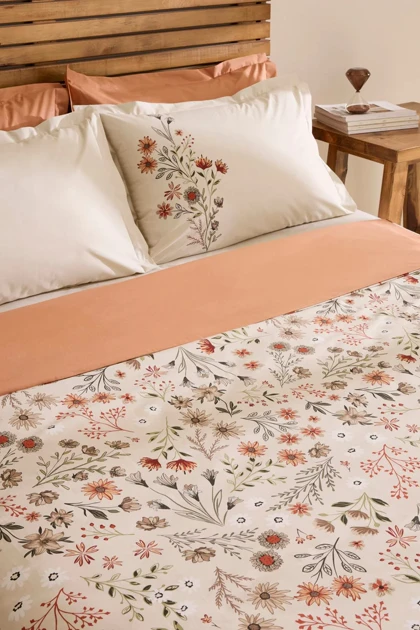 سرویس روتختی دو نفره Karaca Home مدل Velinor پنبه - چندرنگ