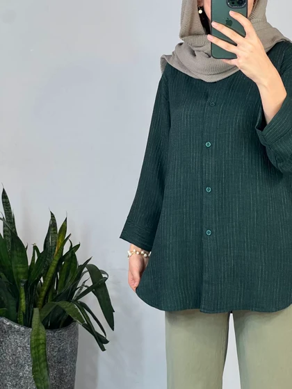 مانتو جلو دکمه هانیس