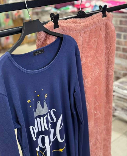 لباس راحتی طرح فانتزی سایز نرمال سیاه اینجه کد 52537