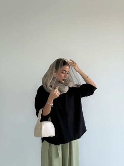 شومیز تک جیب نیلای