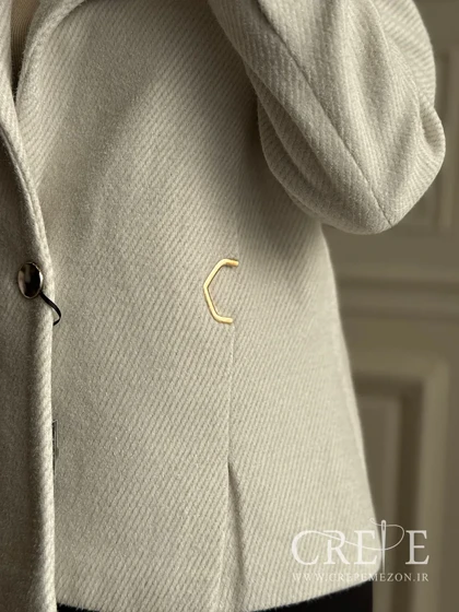 کت موهر یقه برگی یراق دار