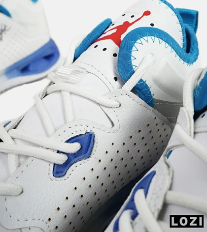 کفش کتانی ساق‌دار سفید آبی مردانه Nike air jordan 23