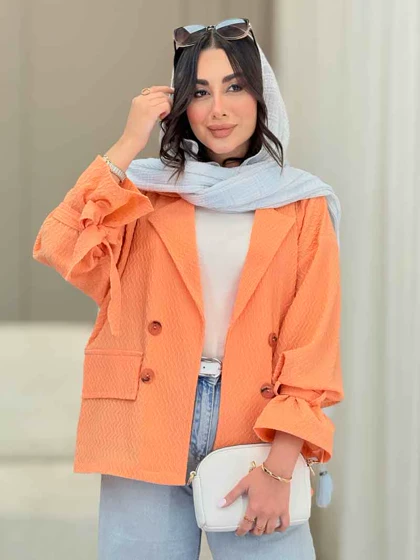 مانتو چهاردکمه آستین بند آریانا
