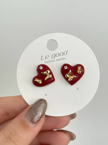 گوشواره میخی میناکاری-6