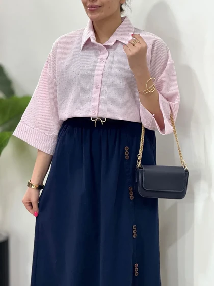 تونیک لینن نگین دوزی یگانه