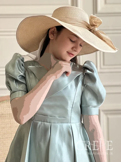 پیراهن ساتن چپ وراستی