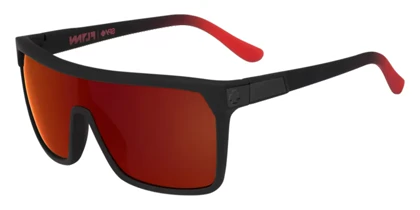 عینک آفتابی اسپای SPY FLYNN SOFT MATTE BLACK/RED FADE - HAPPY GRAY GREEN W/RED FLASH