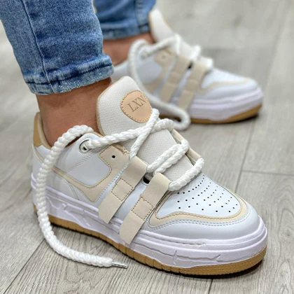 کفش اسپرت مردانه مدل LXN رنگ سفید کرم