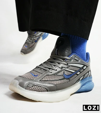 کفش کتانی مردانه طوسی آبی Nike VaporMax