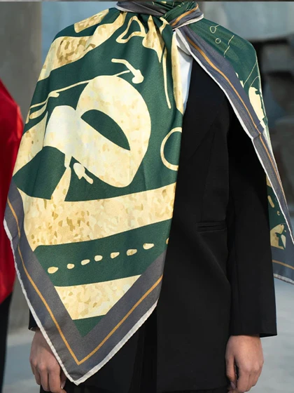 روسری‌ابریشم زرین نگاره
