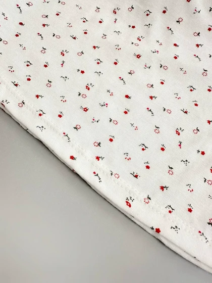 نیم‌تنه کاپ‌دار گل ریز دخترونه کد 3977