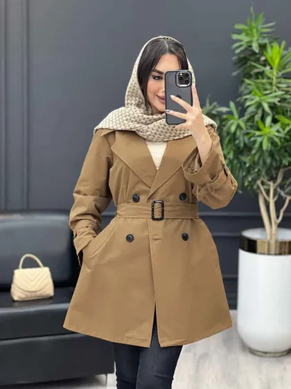 بارانی چهاردکمه سرشانه پاگن
