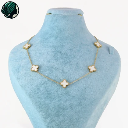 گردنبند استیل طرح ون کلیف (Van Cleef)