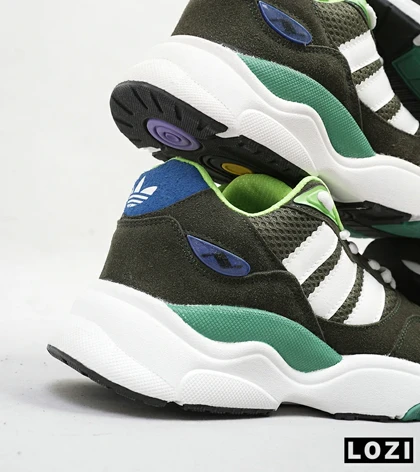 کفش کتانی مردانه سبز سفید ADIDAS torsion