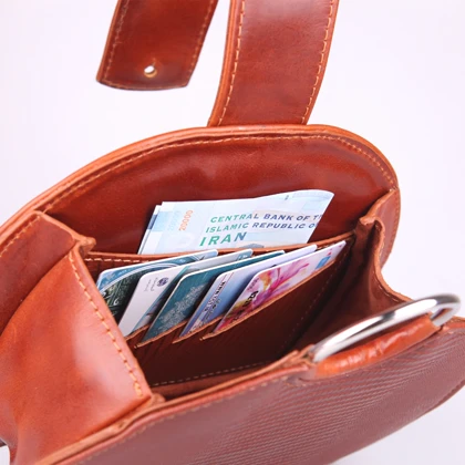 کیف کمری زنانه چرم یلسان مدل روژینا کد007-GL