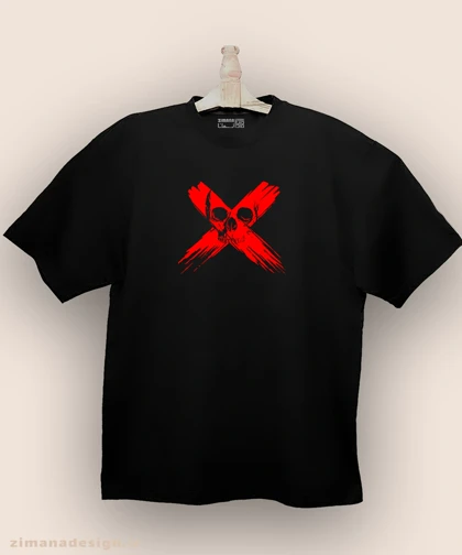 تیشرت لش مردانه و زنانه طرح اسکلت مرگ کد 930