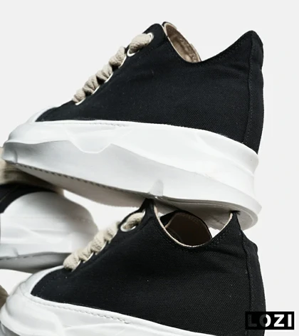 کفش کتانی مردانه مشکی سفید Rick Owens