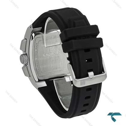 ساعت مردانه نیوی فورس NF8050 سه موتوره قاب سیلور NaviForce-7723-G